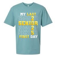 My Last First Day Senior 2025 Back To School Class Of 2025 Sueded Cloud Jersey T-Shirt