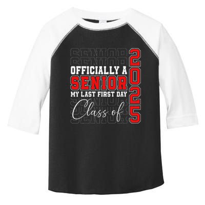 My Last First Day Senior 2025 Back To School Class Of 2025 Toddler Fine Jersey T-Shirt