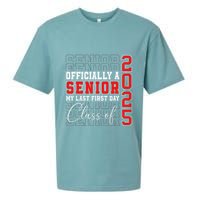 My Last First Day Senior 2025 Back To School Class Of 2025 Sueded Cloud Jersey T-Shirt