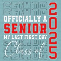 My Last First Day Senior 2025 Back To School Class Of 2025 Sueded Cloud Jersey T-Shirt