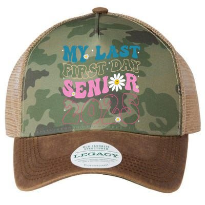 My Last First Day Senior 2025 Daisy Back To School Legacy Tie Dye Trucker Hat