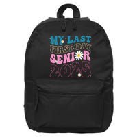 My Last First Day Senior 2025 Daisy Back To School 16 in Basic Backpack