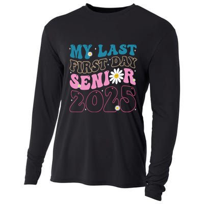 My Last First Day Senior 2025 Daisy Back To School Cooling Performance Long Sleeve Crew