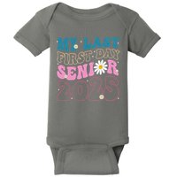 My Last First Day Senior 2025 Daisy Back To School Baby Bodysuit