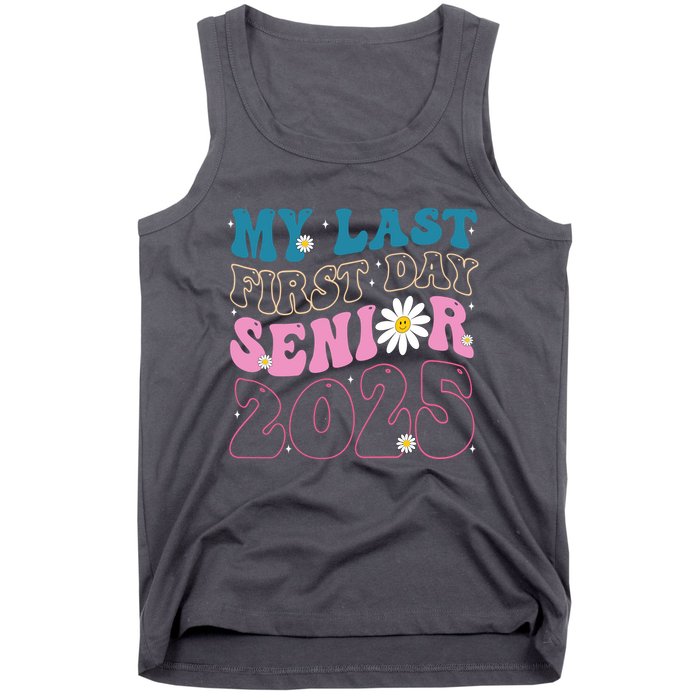 My Last First Day Senior 2025 Daisy Back To School Tank Top