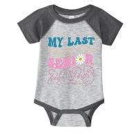 My Last First Day Senior 2025 Daisy Back To School Infant Baby Jersey Bodysuit