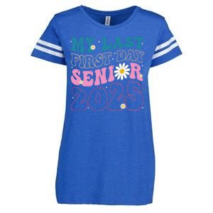 My Last First Day Senior 2025 Daisy Back To School Enza Ladies Jersey Football T-Shirt