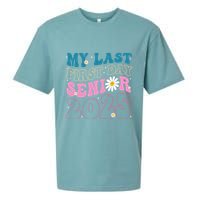 My Last First Day Senior 2025 Daisy Back To School Sueded Cloud Jersey T-Shirt