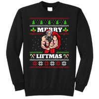 Merry Liftmas Funny Lifting Weights Jacked Santa Claus Ugly Christmas Sweatshirt