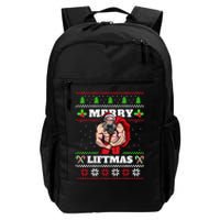 Merry Liftmas Funny Lifting Weights Jacked Santa Claus Ugly Christmas Daily Commute Backpack