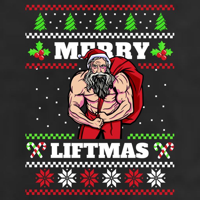Merry Liftmas Funny Lifting Weights Jacked Santa Claus Ugly Christmas Adult Drive Performance Visor