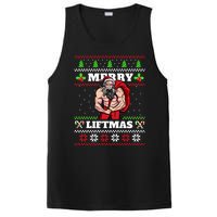 Merry Liftmas Funny Lifting Weights Jacked Santa Claus Ugly Christmas PosiCharge Competitor Tank