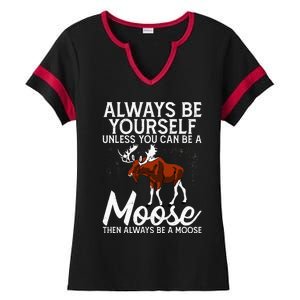 Moose Lover Funny Saying Moose Ladies Halftime Notch Neck Tee