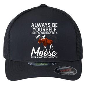 Moose Lover Funny Saying Moose Flexfit Unipanel Trucker Cap