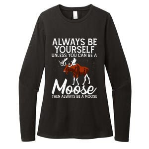 Moose Lover Funny Saying Moose Womens CVC Long Sleeve Shirt