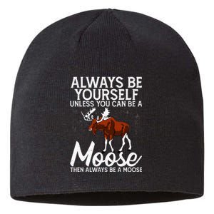 Moose Lover Funny Saying Moose Sustainable Beanie