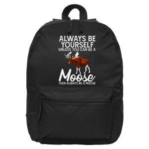 Moose Lover Funny Saying Moose 16 in Basic Backpack