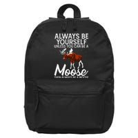 Moose Lover Funny Saying Moose 16 in Basic Backpack