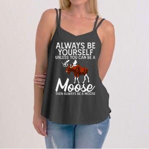 Moose Lover Funny Saying Moose Women's Strappy Tank