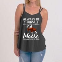 Moose Lover Funny Saying Moose Women's Strappy Tank