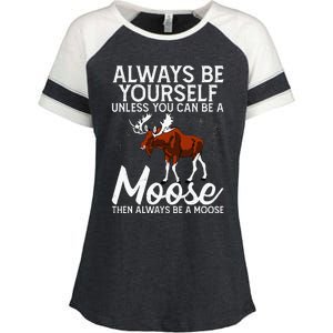 Moose Lover Funny Saying Moose Enza Ladies Jersey Colorblock Tee