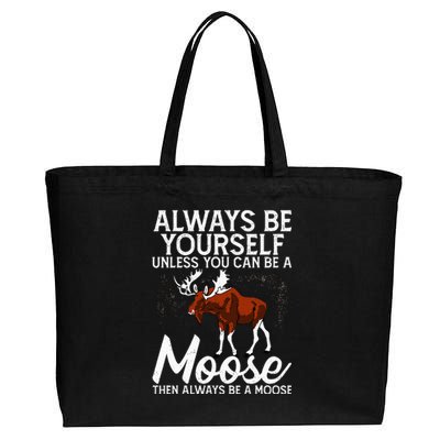 Moose Lover Funny Saying Moose Cotton Canvas Jumbo Tote