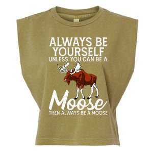 Moose Lover Funny Saying Moose Garment-Dyed Women's Muscle Tee