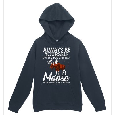 Moose Lover Funny Saying Moose Urban Pullover Hoodie