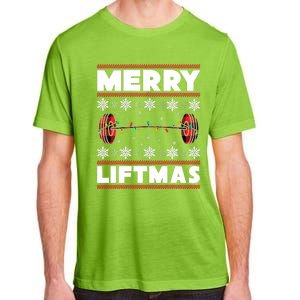 Merry Liftmas Funny Christmas Gym Workout Fitness Gift Adult ChromaSoft Performance T-Shirt