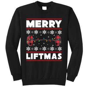 Merry Liftmas Funny Christmas Gym Workout Fitness Gift Sweatshirt