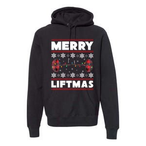 Merry Liftmas Funny Christmas Gym Workout Fitness Gift Premium Hoodie