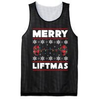 Merry Liftmas Funny Christmas Gym Workout Fitness Gift Mesh Reversible Basketball Jersey Tank