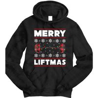 Merry Liftmas Funny Christmas Gym Workout Fitness Gift Tie Dye Hoodie