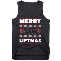 Merry Liftmas Funny Christmas Gym Workout Fitness Gift Tank Top