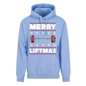 Merry Liftmas Funny Christmas Gym Workout Fitness Gift Unisex Surf Hoodie