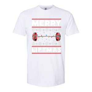 Merry Liftmas Funny Christmas Gym Workout Fitness Gift Softstyle CVC T-Shirt