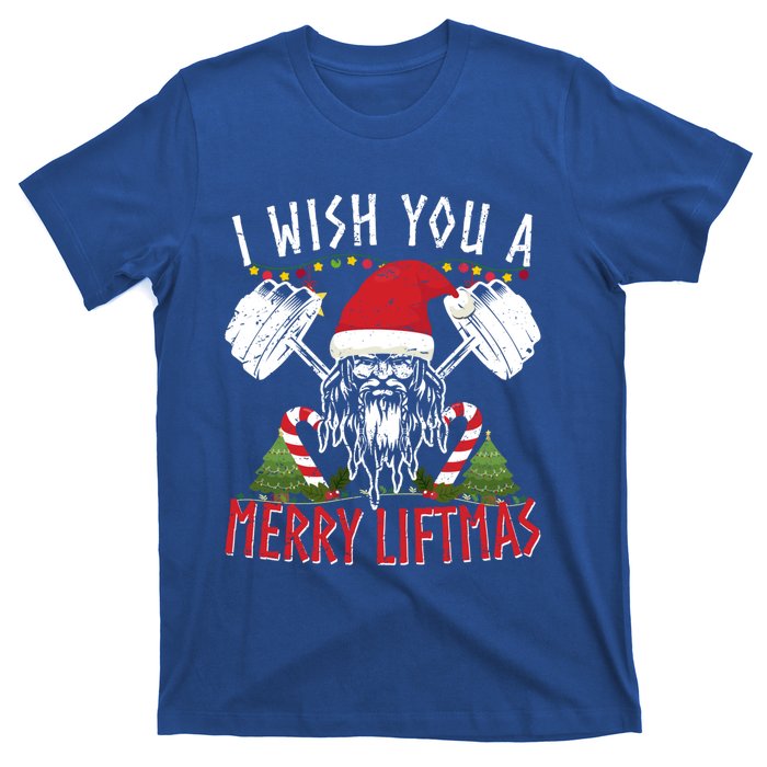 Merry Liftmas Funny Lifting Xmas Santa Funny Gift T-Shirt