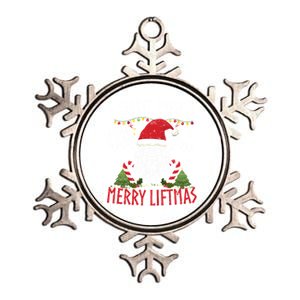 Merry Liftmas Funny Lifting Xmas Santa Funny Gift Metallic Star Ornament