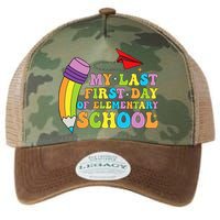 My Last First Day Of Elementary School Back To School Legacy Tie Dye Trucker Hat