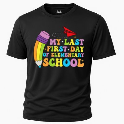 My Last First Day Of Elementary School Back To School Performance Shirt