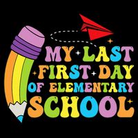 My Last First Day Of Elementary School Back To School Drawstring Bag
