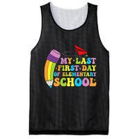 My Last First Day Of Elementary School Back To School Mesh Reversible Basketball Jersey Tank