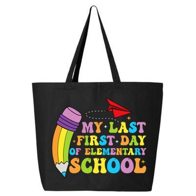 My Last First Day Of Elementary School Back To School 25L Jumbo Tote