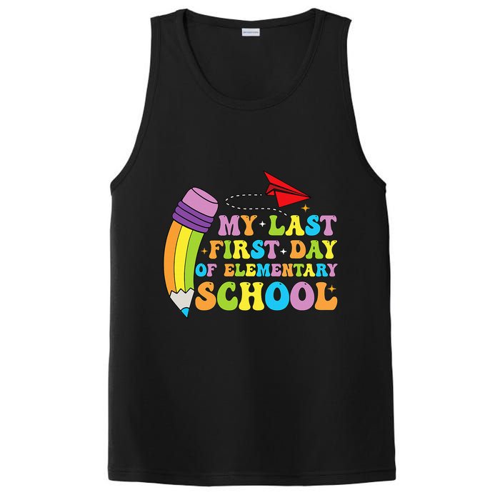 My Last First Day Of Elementary School Back To School PosiCharge Competitor Tank