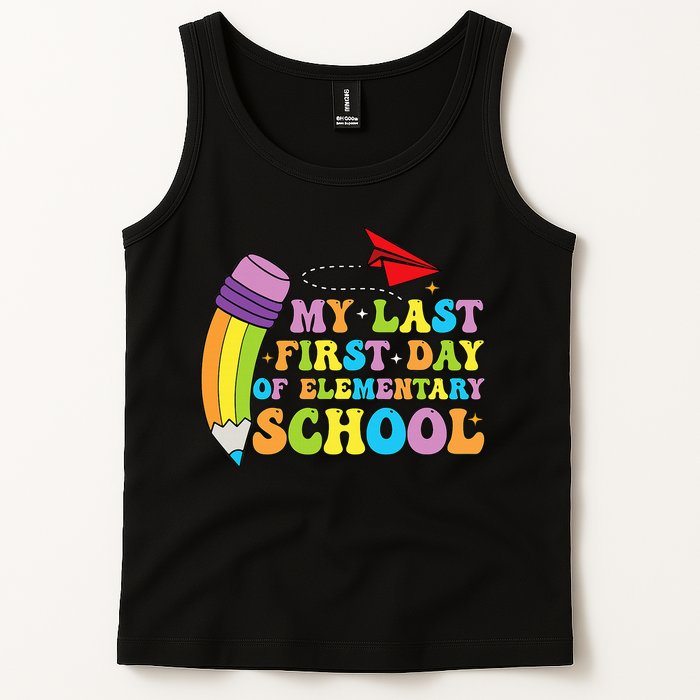 My Last First Day Of Elementary School Back To School Tank Top