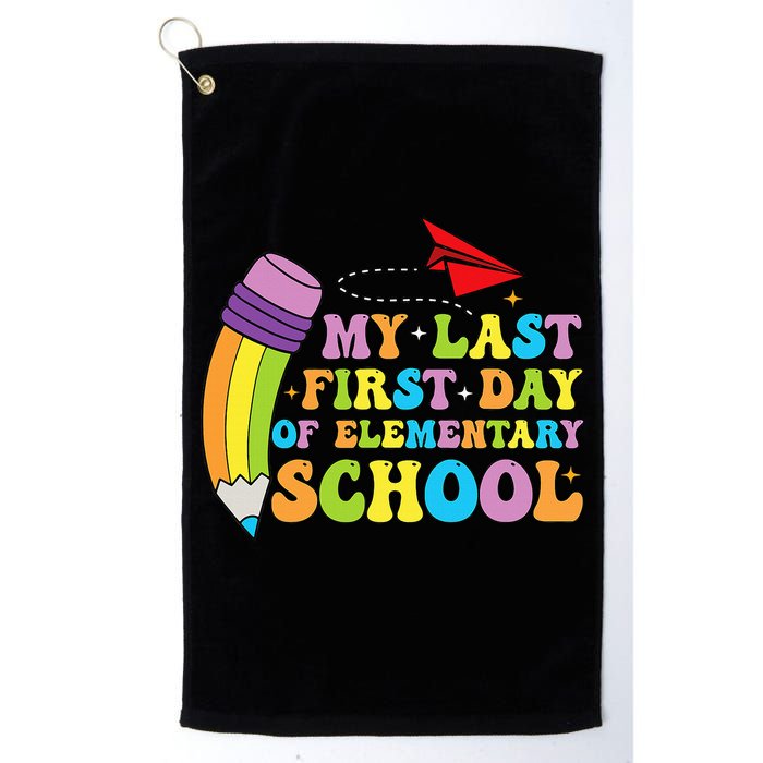 My Last First Day Of Elementary School Back To School Golf Towel