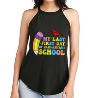 My Last First Day Of Elementary School Back To School Women's Perfect Tri Rocker Tank