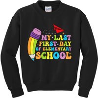 My Last First Day Of Elementary School Back To School Kids Sweatshirt