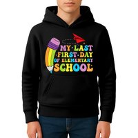 My Last First Day Of Elementary School Back To School Kids Hoodie