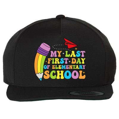 My Last First Day Of Elementary School Back To School Wool Snapback Cap